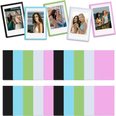 Produktbild von Sofortbildfilm Set mit 25 magnetischen Bilderrahmen für Instax Mini Film, 2 x 3 Foto-Display-Kühlschrank-Magnetrahmen, passend für Fujifilm Mini LiPla