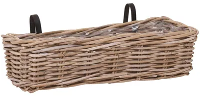 Immagine prodotto di Fioriera da balcone SACADA in rattan naturale 57x18x14 cm