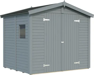 Produktbild von Gartenhaus Palmako Dan 4,5 m² inkl. Fußboden 261 x 210 cm hellgrau