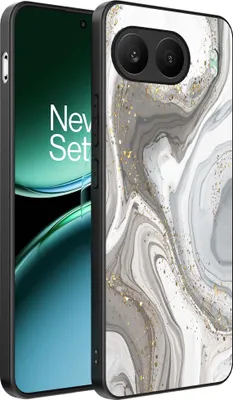 Produktbild von Smartphonica Telefon Fall geeignet für OnePlus Nord 4 mit Marmor-Druck - TPU zurück Abdeckung Fall Marmor-Design - Silber