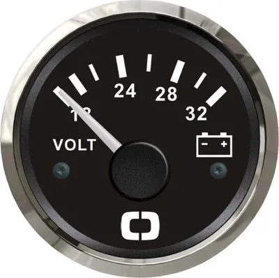 Produktbild von Voltmeter 18/32 V schwarz/poliert , 1 Stück