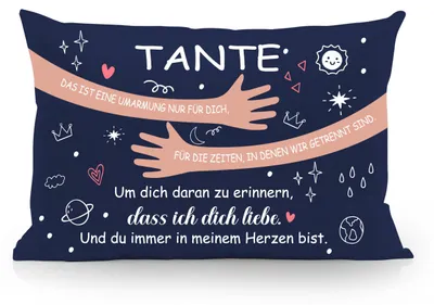 Produktbild von Kissenbezug für die Tante, Geschenk für die Tante, Geburtstag, Muttertag, Weihnachten