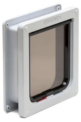 Produktbild von Karlie - 4-Way Locking Cat Flap With Door Liner - White, 500748