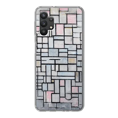 Produktbild von MuchoWow® Handyhülle Schutzhülle Hülle für Samsung Galaxy A32 5G Komposition 6 - Mondrian - Kunst Silikon Softcase Handy Hülle - Softcase