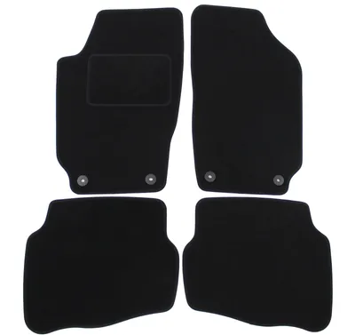 Produktbild von J&J AUTOMOTIVE | Velours Fußmatten Autotepiche Passend Für Seat Cordoba 2003-2009, 4-tlg, Genaue Passform, rutschfeste Untregrund, Verstärkt Im Pedalbereich, mit Befestigungen