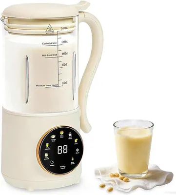 Produktbild von Notenmaschine mit 1400 ml Fassungsvermögen, 16 Messbechern, 9 Funktionen, LED-Display und Selbstreinigungsfunktion, geeignet für Haferdrink und Sojadrink