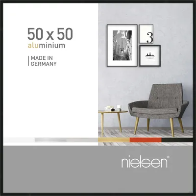 Produktbild von nielsen Aluminium Bilderrahmen Pixel, 50x50 cm, Schwarz