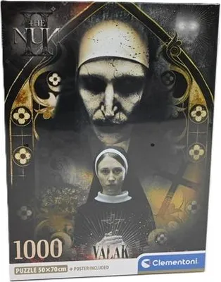 Zdjęcie produktu dla CLEMENTONI CLE puzzle 1000 Compact HorrorCollec.The Nun 37098