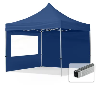 Obrázek produktu pro Nůžkový stan 3x3 m, hliník, vč. 2 bočnic tmavě modrá