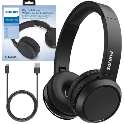 Obrázek produktu pro Philips 4000 series TAH4205BK/00, Bezdrátový, Hovory/hudba, 20 - 20000 Hz, 150 g, Sluchátka s mikrofonem, Černá