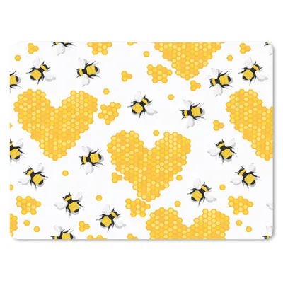 Produktbild von MuchoWow® Mauspad Mousepad Biene - Valentinstag - Honig 23x19 cm - Mousepads - Maus Mat - Pad - Mausunterlage - Schreibtischunterlage - Mauspad