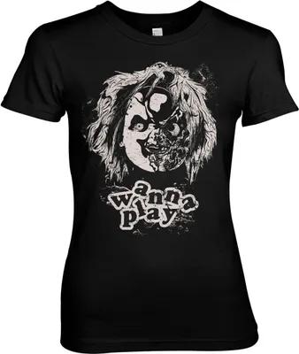 Produktbild von Chucky - Wanna Play Girly Tee - Black - X-Large