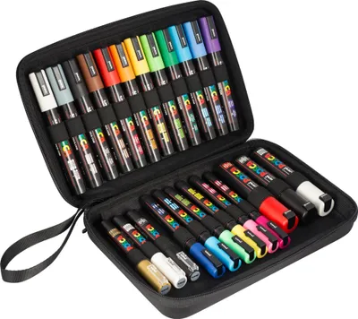 Produktbild von Posca - Farbmarker in luxe koffer, 24 stuks, assorti