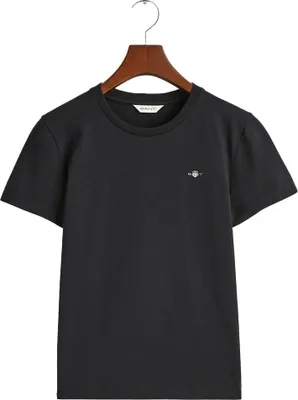 Produktbild von Gant Shield Regular Fit Kurzarm-t-shirt Schwarz XL Frau Schwarz XL