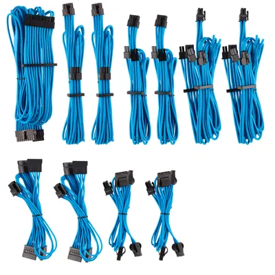 Zdjęcie produktu dla Corsair CP-8920225, 0,3 m, SATA III, Męska/Żeńska, Niebieski, Czarny, Prosty, Prosty
