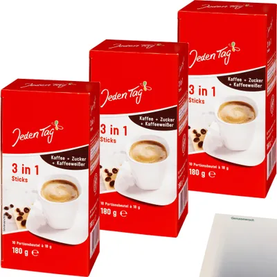 Produktbild von Jeden Tag 3in1 Sticks 3er Pack (3x180g) + usy Block