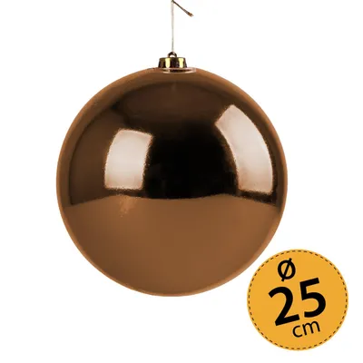 Produktbild von Christbaumkugel braun Weihnachtskugel ⌀ 25 cm Baumschmuck Deko-Kugel glänzend