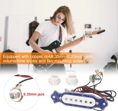 Immagine prodotto di Pickup per chitarra elettrica, set pronto per il montaggio con manopole del volume con jack da 6,35 mm