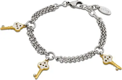 Produktbild von Lotus Style Armband Schlüssel zweireihig Bicolor Armschmuck LS1530-2/2