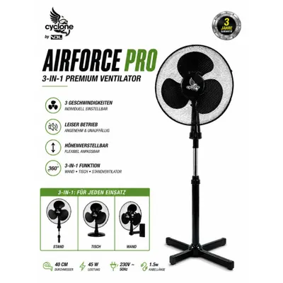 Produktbild von Cyclone AirForce Pro – 3-in-1 Premium Ventilator