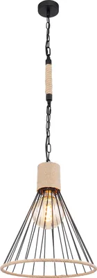 Produktbild von Globo Lighting Hängeleuchte Metall schwarz matt, 1x E27