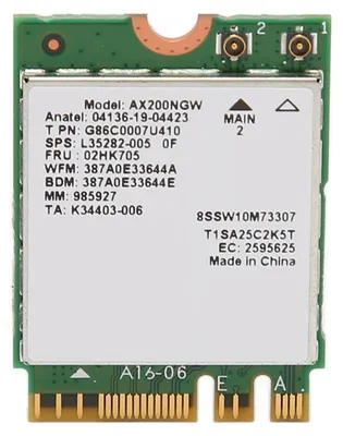 Image de Carte réseau WiFi 6 pour Intel AX200NGW 802.11ax Bluetooth 5.2 WIFI M.2 Adaptateur pour ordinateur portable