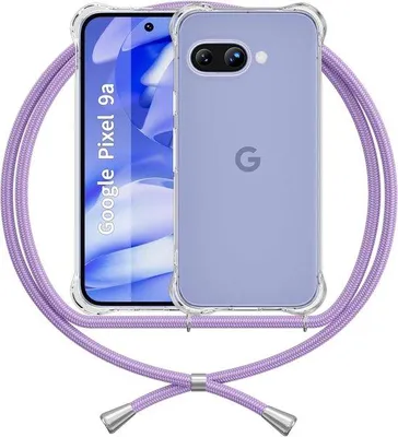 Productafbeelding van Transparante Telefoonhoesje met Verstelbaar Koord voor Google Pixel 9a