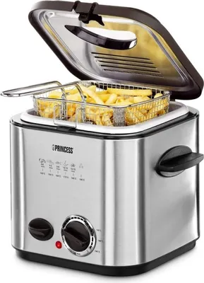Obrázek produktu pro Princess 182611, Fritéza, 1,2 l, 90 °C, 170 °C, Samostarný, Černá, Stříbrná