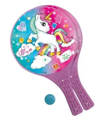 Immagine prodotto di Set di palloni da spiaggia 2 racchette e pallone con stampa UNICORN