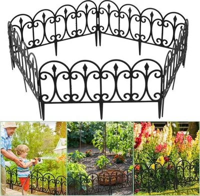 Produktbild von Famanu Gartenrand Kunststoff flexibel - 15 Stück Schwarz