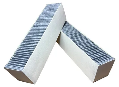 2 Aktivkohlefilter, rechteckig, 400x90x100 mm, für Dunstabzugshauben