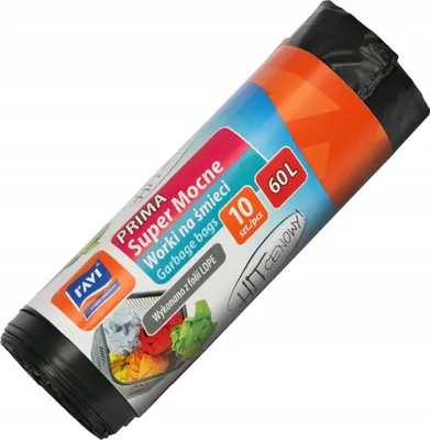 Obrázek produktu pro Pytle na odpadky / odpadkové pytle – pro třídění odpadu – extra silné – 60 l – 10 kusů