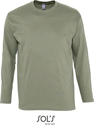 Produktbild von SOLs 11420 | Langarm Monarch Herren T-Shirt - Farbe: Khaki - Größe: 4XL