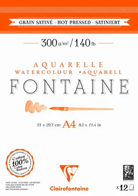 Immagine prodotto di Clairefontaine 975948C Clairefontaine Aquarellblock FONTAINE, satinato, DIN A4