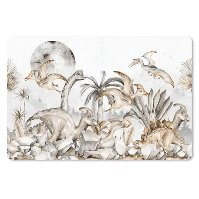 Produktbild von MuchoWow® Schreibtischunterlage Dino - Dschungel - Natur - Tiere - Kinder - Kinder 60x40 cm - XXL Mauspad - Großes Mauspad