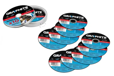 Obrázok produktu pre GRAPHITE Kotúč na rezanie kovov 125 x 1,0 x 22,2 mm, 41 A60-T-BF, 10 ks.