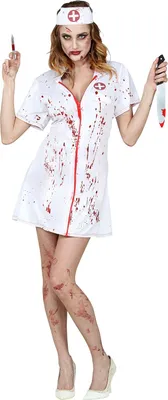 Produktbild von Zombie Krankenschwester Kostüm für Damen | Kleid und Haube Größe: XL