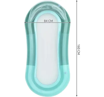 Produktbild von Luftmatratze Wasser Erwachsene, aufblasbare Boje, Wasserhängematte mit Netz, Hängematte Pool Wasserliege Schwimmring mit Netz, 160 x 84 cm,blau