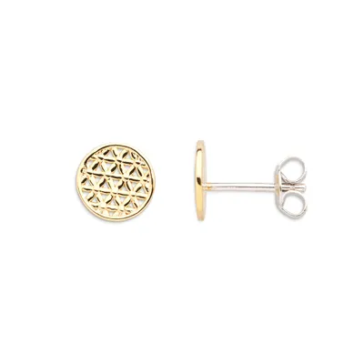 Produktbild von Xenox XS2911G Ohrstecker Ohrringe Damen Blume des Lebens Silber Vergoldet