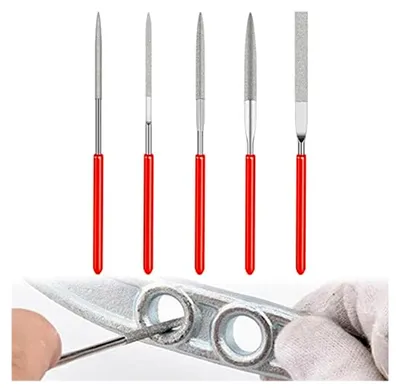 Produktbild von Set von Mini-Nadelfeilen, 5 Stück, aus Metall