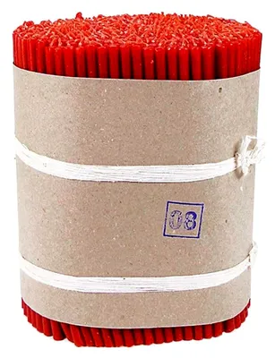 Produktbild von Dünne Altarkerzen in Rot, ruß- und tropffrei - Höhe: 17,5 cm (ca. 50 Stück)