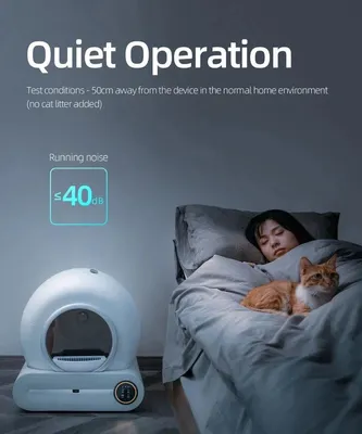 Immagine prodotto di Lettiera automatica - Lettiera intelligente - Lettiera autopulente - Controllo degli odori - 65 litri - Controllo tramite app