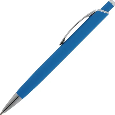 Produktbild von 5x Kugelschreiber / aus Metall / mit Soft Touch / Farbe: hellblau