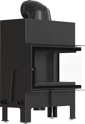 Produktbild von Lufteckkamin KRATKI FLOKI rechts 10kW Ø200 schwarz Montageset