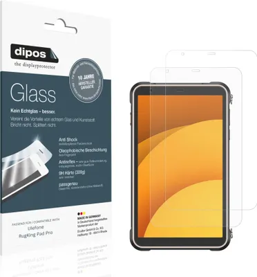 Immagine prodotto di 2x Pellicola Protettiva per Ulefone RugKing Pad Pro Protezione opaco Vetro Flessibile 9H dipos