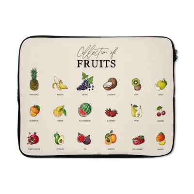 Produktbild von MuchoWow® Laptop Hülle 17 Zoll Laptoptasche Obst - Küche - Lebensmittel - Zipper - Schutzabdeckung