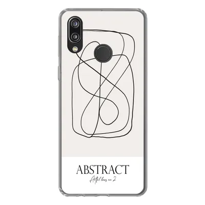 Produktbild von MuchoWow® Handyhülle Schutzhülle Hülle für Huawei P20 Lite (2020) Kunst - Linienkunst - Abstrakt Silikon Softcase Handy Hülle - Kartenhalter