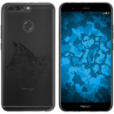 Produktbild von PhoneNatic Case kompatibel mit Huawei Honor 8 Pro Silikon-Hülle Floral Fuchs M1-1