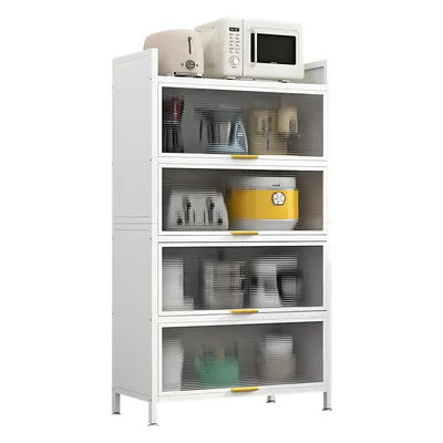 Produktbild von SevenComfort Küchenschrank hoch-Küchenregal mit 5 Ebenen Vorratschrank Buffetschrank Küchenunterschränke Aufbewahrungsregal für Wohnzimmer|Küche Weiß