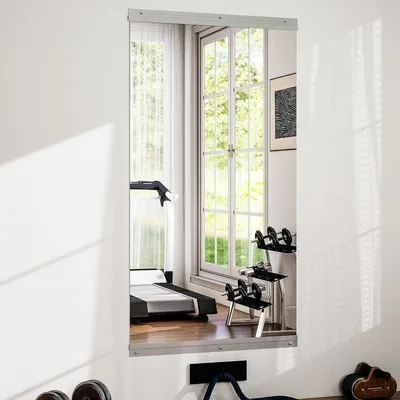 Immagine prodotto di Specchio a figura intera, 152x83 cm, senza cornice, alta definizione, infrangibile, per montaggio a parete